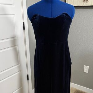 Azazie Nereda Midnight Strapless Gown